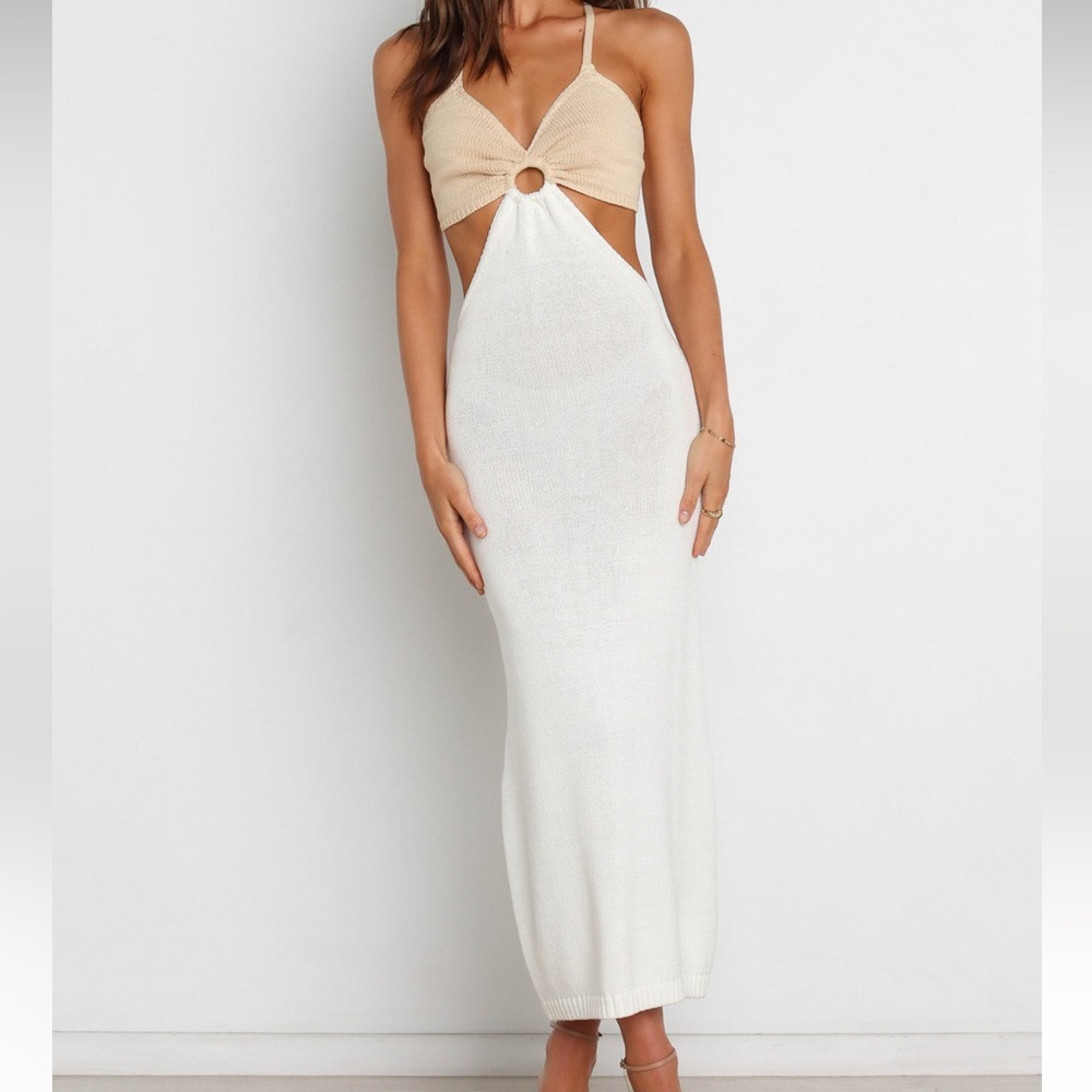 NWT Petal & Pup Adele Dress - Beige/White - Size 4